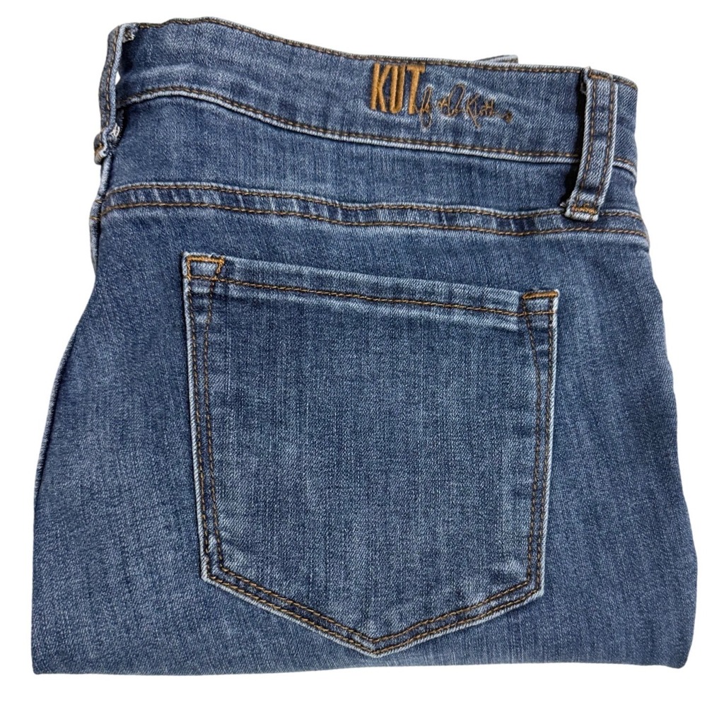 Kut from the Kloth Carrie Boyfriend Blue Jeans Medium Wash Size 10 Stretch Denim